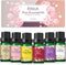 ESSLUX Essential Oils Set for Diffuser, Massage & Candle Making - Natural Scents, 6 * 10ml - Rose, Jasmine, Gardenia,