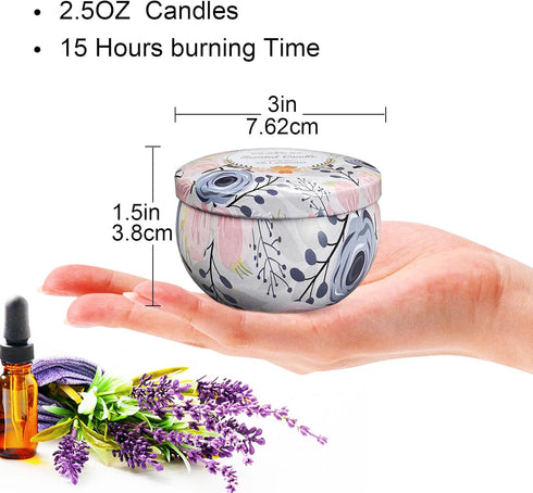 Set 48 Pack 2.5 OZ Scented Candles Gifts Soy Wax Travel Tin Jar Candles for Home for Mom for Christmas, Home Scented