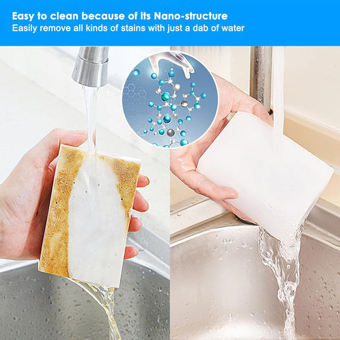 100 Pack Magic Sponge Eraser, Premium Reusable Melamine Sponge for Kitchen, Bathroom, Household Cleaning