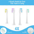 Sonic Rechargeable Electric Toothbrush for Adults & Kids, 48,000VPM, 4 Replacement Brush Heads, White