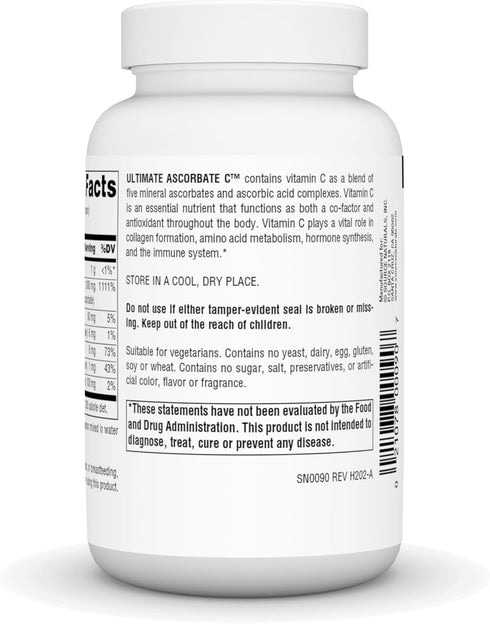 Source Naturals Ultimate Ascorbate C Powder - Vitamin C, Supports Immune System, 1000 mg, 4 oz