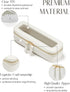 Slim Clear Makeup Brush Bag, Cute White Travel Toiletry Bag for Women, Waterproof Transparent Cosmetic Organizer