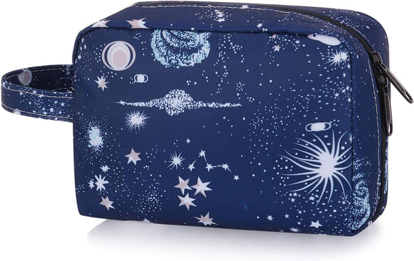 HUA ANGEL Travel Makeup Bag, Large Capacity Cosmetic Bags for Women, Waterproof Portable Toiletry Organizer with Handle