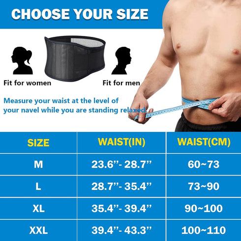 Heating Magnetic Therapy Back Brace Support Belt for Men Women, for Sciatica, Herniated Disc, Scoliosis Pain Relief -