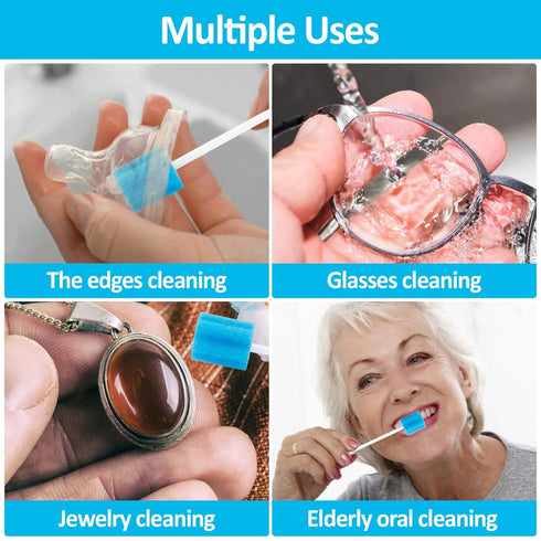 50 Oral Cleaner Swabs Disposable Sponge - Toothettes Mouth Swabs for Elderly Dry Mouth Treatment
