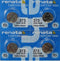 4 Renata 373 Button Cell Watch Batteries, 0% Hg Mercury Free