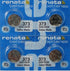 4 Renata 373 Button Cell Watch Batteries, 0% Hg Mercury Free