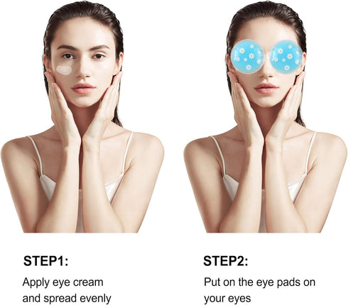 Gel Ice Pack Reusable Cooling Eye Pads and Under Patches, Hot Cold Treatment for Redness and Pain Relief