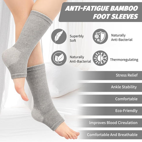 LUODAKA Ankle Compression Sleeve, Foot Compression Sleeve, Soft and Breathable Foot Sleeves, Foot Pain Relief Socks