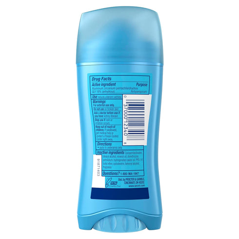 Secret Antiperspirant and Deodorant for Women, 24hr Sweat & Odor Protection, Unscented, 2.6 oz