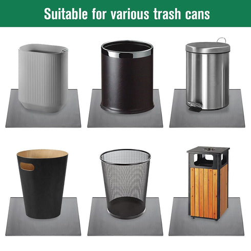 LVFEIFAN Bedroom(11.8"x18.9") OBKING Trash Can Mat, with Non-Slip Particles to Prevent Trash Can Movement and Protect