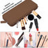 Sakolla Travel Makeup Brush Holder, Silicone Makeup Bag with Zipper Pouch Holder Case for Organizing Cosmetics Pencils Daily Work
