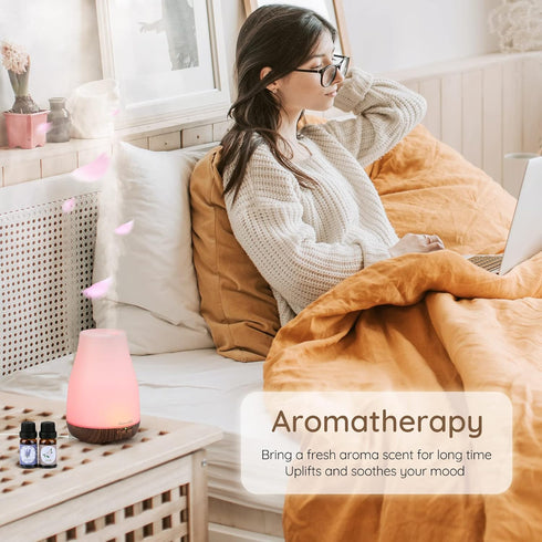 Aromatherapy Essential Oil Diffuser for Room - Air Humidifier Aroma Scent, Cool Mist, Auto Off Ultrasonic Diffuser