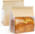 Ocmoiy 100Pcs Large Paper Bread Bags, Resealable Sourdough Bread Bags, Clear Front