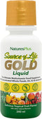 Natures Plus Source of Life Gold Multivitamin Liquid - 8 oz with Vitamins D3, B12 & K2 for Blood, Bone & Immune Support