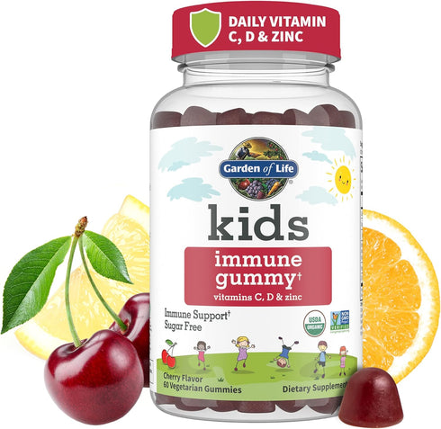 Garden of Life Kids Immune Support Gummies with Vitamin C, D as