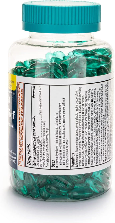 Ibuprofen 200 Mg Softgels, Pain Reliever/Fever Reducer (NSAID), 300 Count