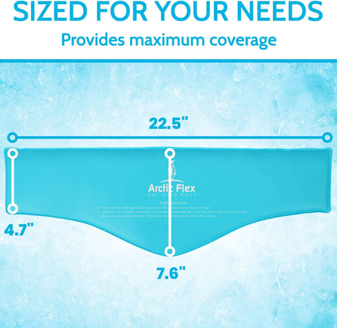 Arctic Flex Neck Ice Pack, Cold Compress Shoulder Therapy Wrap, Reusable Medical Freezer Gel Pad for Swelling,