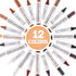 DEWEL 12 Colors Wood Furniture Markers & Filler Sticks Repair Kit - Touch Up Markers for Damaged Wooden Surfaces