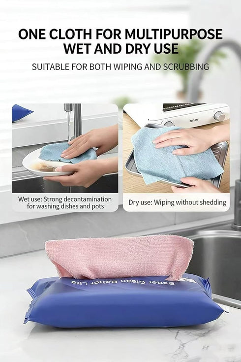 MaoLtd 20 Pack Countertops, 8.6 8.6 Inch Disposable Dish Cloths, Microfiber Cleaning Cloths, Lint-Free Cleaning Towels