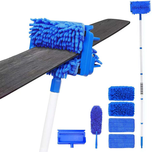 LIYFUHY Ceiling Fan Cleaner Duster with 72" Extension Pole & 4 Reusable Pads,