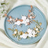 Unicra Rose Gold Flower Bride Wedding Hair Vine Pearl Bridal Hair Piece Leaf Accessories Rhinestone Headband