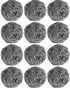 12Pcs Steel Wool Scrubber Pads for Cleaning Dishes, Pots, Ovens, Grills, Stainless Steel Scrubbers, 12 Pack