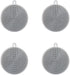 4PCS Silicone Dish Scrubber, Multipurpose Round Reusable Dish Brush for Kitchen Dishes, Gray