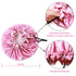 Kids Adjustable Satin Bonnet Sleeping Cap, Reversible Night Caps for 0-3 Years Old, Light Pink/Pink