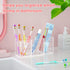 Clear Makeup Brush Organizer, Acrylic Cosmetic Brushes Storage with 3 Slots, Perfect Pen Holder for Desk
