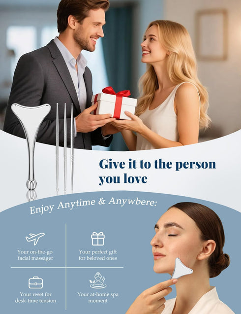 Set, ideayard Eyes Gua Sha Tool & Facial Reflexology Tools Gua Sha Facial Massager Tool for Face Sculpting, Reduce