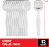 12 Count Disposable Serving Spoons, Clear Plastic Serving Spoons for Catering Weddings, Holiday Parties, and More, Large Plastic Serving Utensils for Buffet, Party Spoons, Stock Your Home