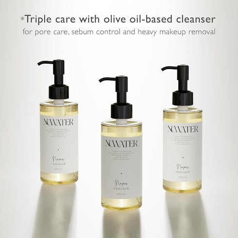 No Pore Cleansing Oil, Makeup Cleansing Oil for Blackheads Removal, Korean Skin Care with Olive Oil & Tea Tree