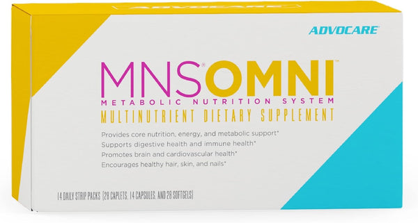 AdvoCare MNS Omni Premium Dietary Supplement for Immune, Digestive & Cardiovascular Health - 14 Daily Strip Packs