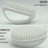 Heavy Duty Scrub Brush for Cleaning, Multi-Purpose Small Size with Stiff Nylon Bristles, White