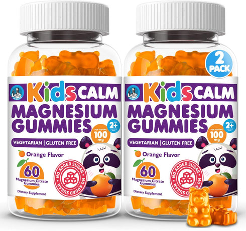DR. MORITZ Sugar-Free Calm Magnesium Gummies for Kids and Adults - Magnesium Citrate Gummies (120 Count, Pack of 2)