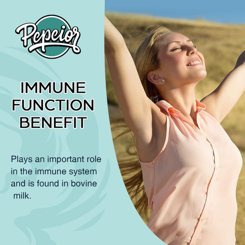 Liposomal Bovine Lactoferrin 1000 mg - Higher Absorption for Iron Absorption & Immune Function, 60 Softgels