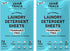 Zero Trace All Natural Laundry Detergent Sheets, 72 Sheets, Eco Friendly & Unscented, 144 Loads