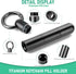 TISUR Keychain Pill Holder, Portable Waterproof Titanium Pill Organizer for Daily Travel - Black