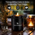 TranquilBliss 7.6oz Rose & Sandalwood Black Scented Candles for Men - Soy Wax Candle for Home Scented - Men Candle