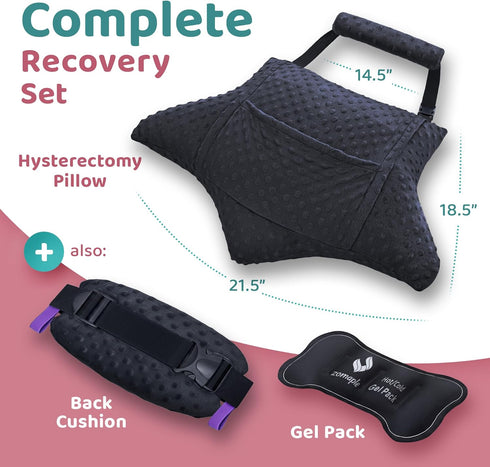 Pack Zomaple Recovery Hysterectomy Pillow with Gel & Lumbar Support Post Abdominal Surgery Must Haves Ideal