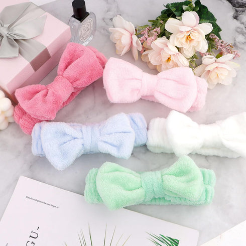 Ondder 8 Pcs Terry Cloth Spa Headband Set | Cute Makeup Headbands for Women | Face Wash and Skincare