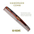 Kent 3T 6.5 Inch Double Tooth Hair Dressing Comb for Hair, Beard and Mustache Grooming