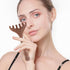 HINTRMENT 2pcs Sandalwood Scalp Massage Comb Wide Tooth Wooden Head Massager Gua Sha Neck Scraper Tool for Scalp