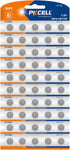 PKCELL 50 Pack LR1130 Battery AG10 389 390 LR54 Button Cell Battery for
