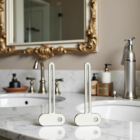 Pxiryanlow 2 PCS Silver Key-Shaped Tube Squeezer Tool for Toothpaste and Creams,Squeezer Thin Tube For Hand Cream Face