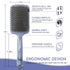 WIN SUN Paddle Brush with Air Cushion - Marble Effect, Good for Detangling, Straightening Hair and Blow Drying