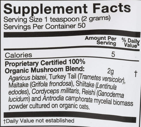 OM MUSHROOM SUPERFOOD Immune Blend Mushroom Powder Supplement, 3.5 Ounce, 50 Servings, Reishi & Turkey Tail