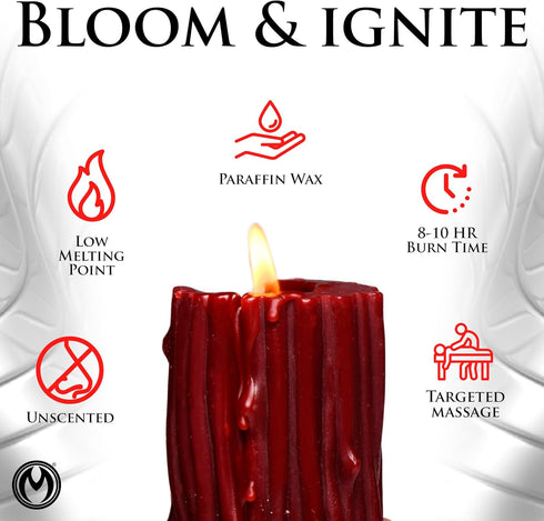 Thorn Drip Candle for Relaxation & Wellness, Unscented Paraffin Body Wax, Perfect Spa Gift, 1 Piece, Red