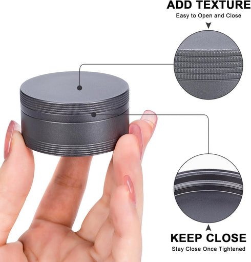 Daily Metal Pill Box, Waterproof Travel Container, Round Aluminum Alloy Organizer for Vitamins, Fish Oil